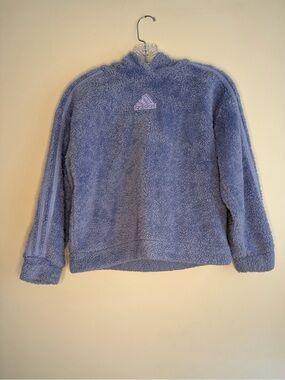 adidas Lavender Plush Sherpa Sweater